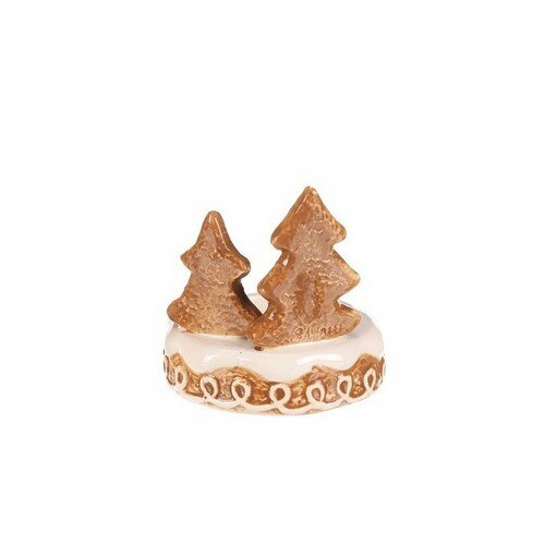 Керамічний пряниковий свічник Ялинка для чайної свічки