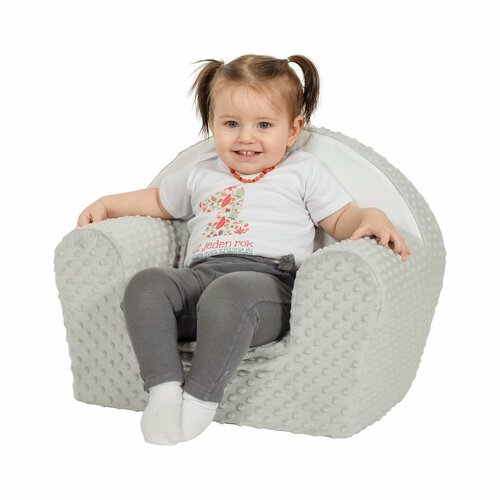 New Baby Kindersessel Minky Fuchs Grau, 42 x 53 cm