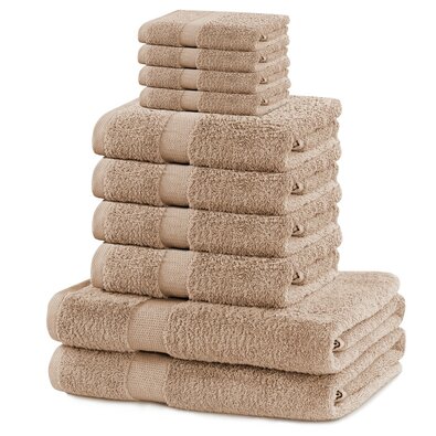 DecoKing Set of hand towels and bath towels Marinabeige, 10 pcs