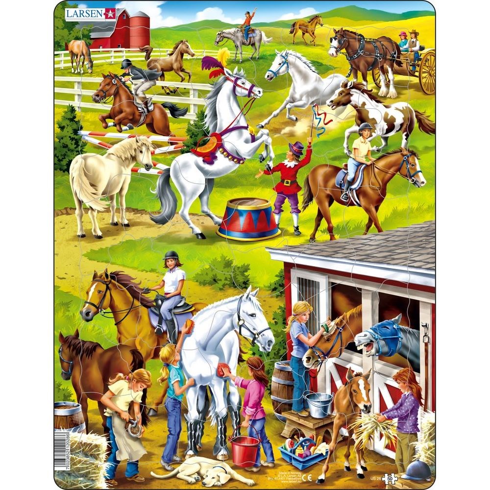 Larsen Puzzle Koně, 50 dílků