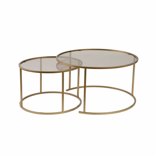 Aurum Gold and Bronze dohányzóasztal szett 80 cm, 2 db
