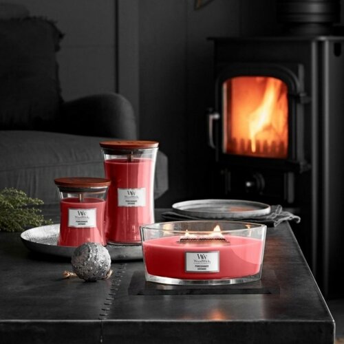 WoodWick dišeča sveča, velika vaza, granatnojabolko, 609 g