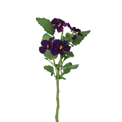 Umělá Maceška tmavě fialová, 37 cm