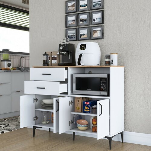 Skříň Jeby Walnut and White