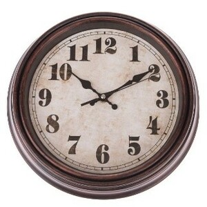 Zegar ścienny Rustik, śr. 30,5 cm, plastik