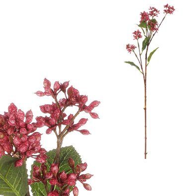 Umetna cvetlica Krásnoplodka japonska temno roza,63 cm