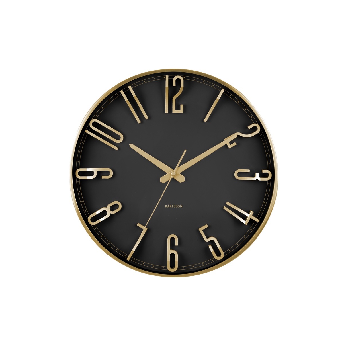 Karlsson 6016BK dizajnové nástenné hodiny čierna, pr. 35 cm
