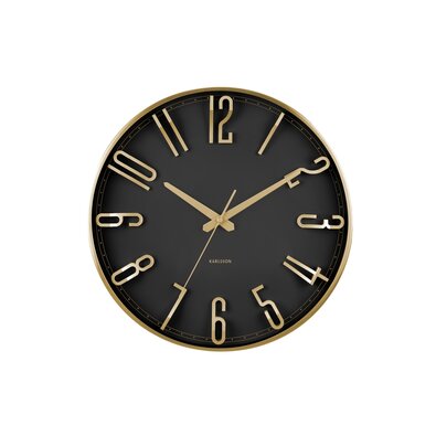 Karlsson 6016BK dizajnové nástenné hodiny čierna, pr. 35 cm