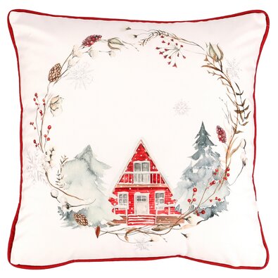 Kissen mit Weihnachtsmotiv, Samt, 45 x 45 cm