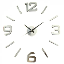 StarDeco Настінний годинник сріблястий, діаметр 60 см