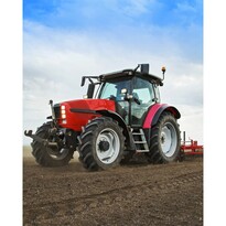 Deka Traktor red, 120 x 150 cm