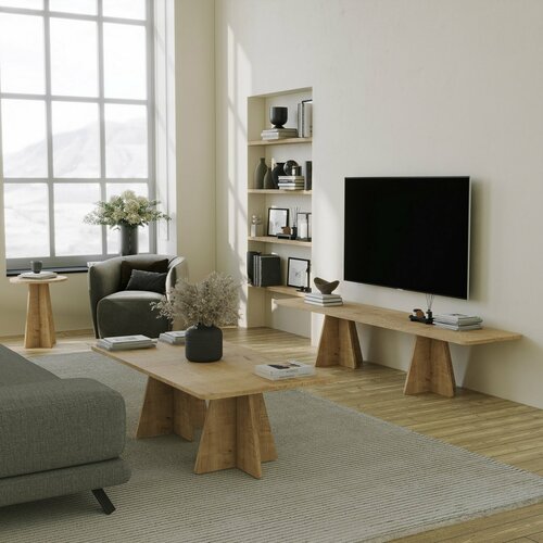 Couchtisch Double Mushroom Sapphire Oak
