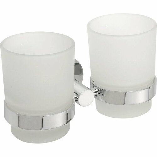 SAPHO XR902 X-Round suport dublu pentru pahare,argintiu