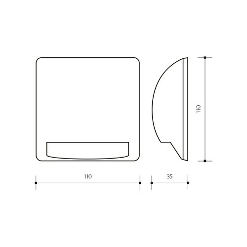 Obrázok Panlux PN42100023 Záhradné LED nástenné svietidlo Leon square antracit, 4 W