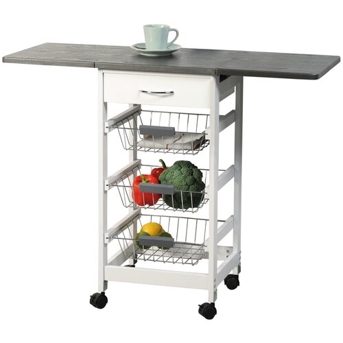 Kesper 25816 Cărucior de bucătărie cu blat de lucru, 75,5 x 45 x 37 cm