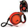 Flexi Xtreme L öntekergő póráz, 8 m, 55 kg,narancssárga