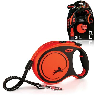 Flexi Самонамотуючий повідець Xtreme L, 8 м, 55кг, помаранчевий