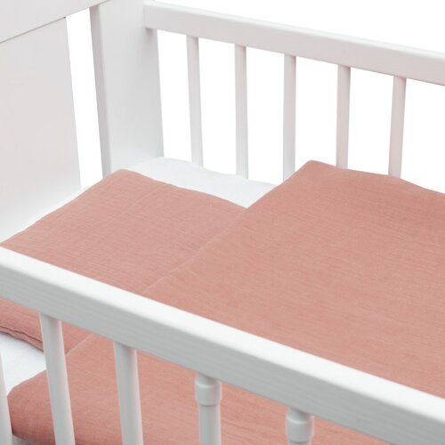 New Baby Mušelínový set s výplní růžová, 80 x 70 cm