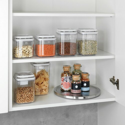 Wenko Drehbarer Edelstahl-Gewürzorganizer Uno 26,5 cm