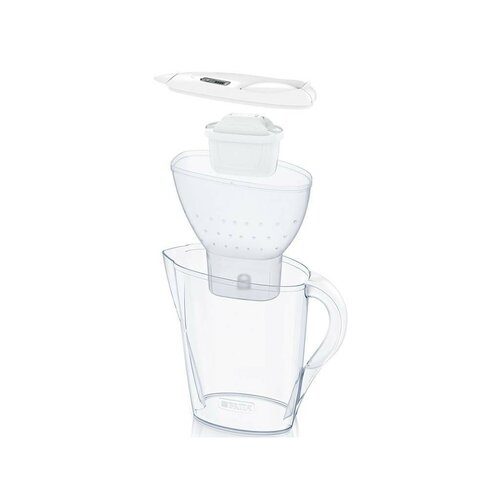Brita Filter-Wasserkanne Marella Cool Memo 2,4 l, Weiß