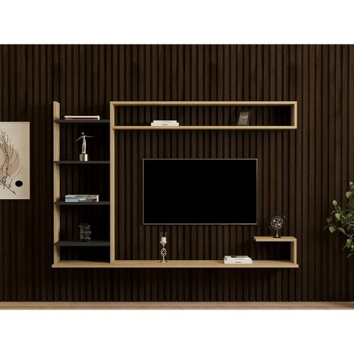 Ściana telewizyjna Noble Sapphire Oak and Anthracite