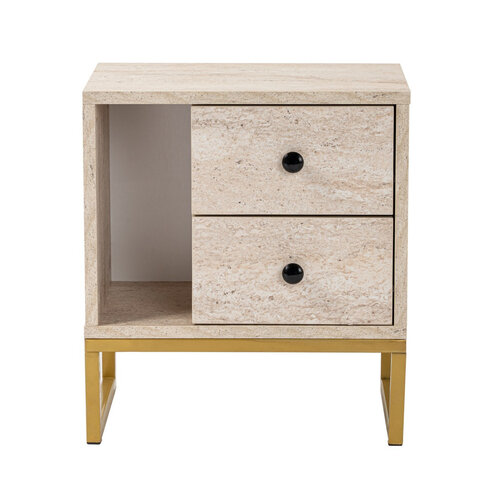Nočný stolík Glimmer Travertine