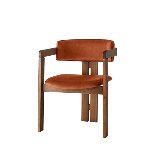 Esszimmerstuhl CO Tile Red and Walnut