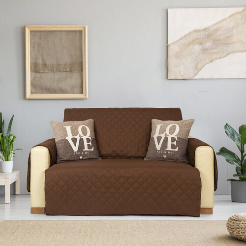 4Home Přehoz na křeslo Doubleface čokoládová/hnědá, 60 x 220 cm