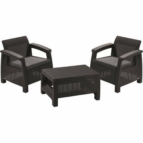 Zestaw ogrodowy Keter Corfu WEEKEND grafitowy