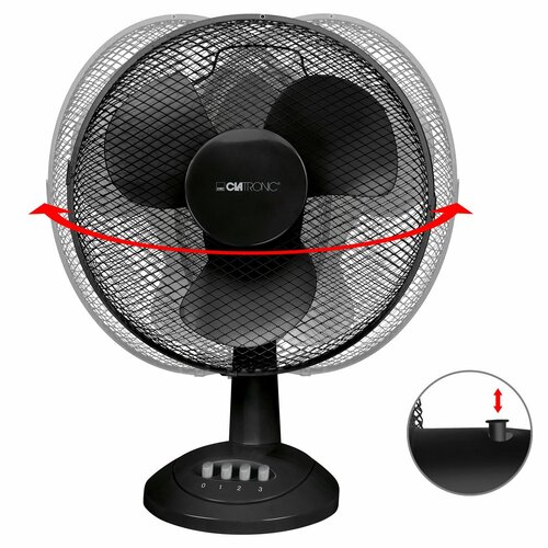 Clatronic VL 3602 BK asztali ventilátor 30 cm ,fekete