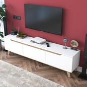 Televízny stolík Dite White and Walnut