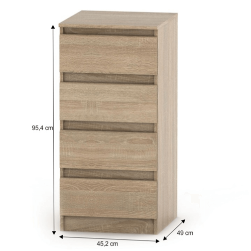 Komoda HANY NEW 009, dąb sonoma