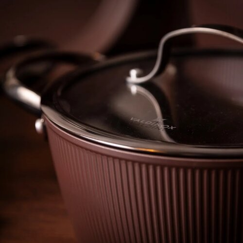 Valdinox Cratiță cu capac Stripes 24 cm, 4,0 l