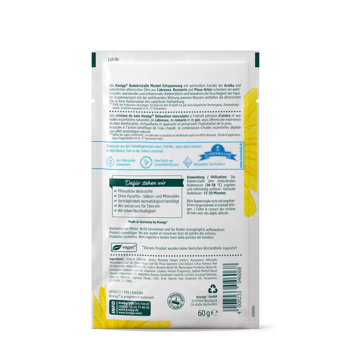 Kneipp Sůl do koupele Svaly a klouby, 60 g - thumb (1)