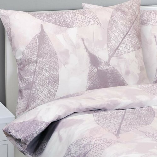 Lenjerie de pat din bumbac Bellatex Frunze bej ,140 x 200, 70 x 90 cm