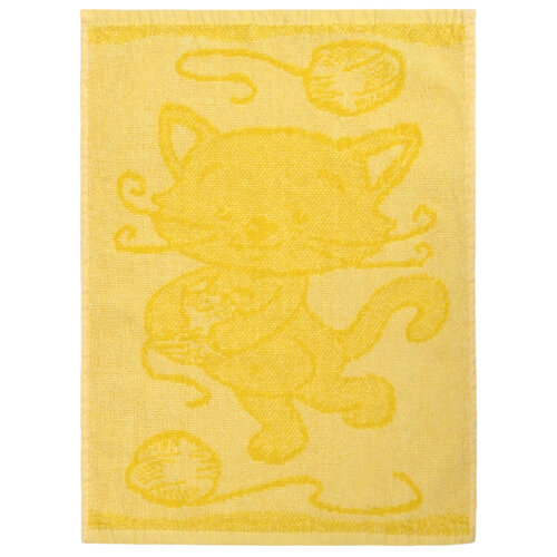 Ręcznik dziecięcy Cat yellow, 30 x 50 cm
