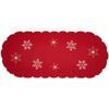 Weihnachtliche Tischdecke Schneeflocken rot, 40 x