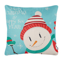 4Home Poszewka na poduszkę Happy Snowman, 45 x 45 cm