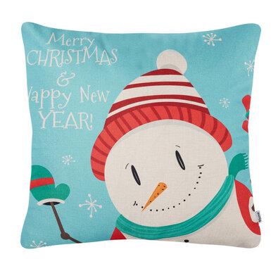 4Home Різдвяна наволочка Happy Snowman, 45 x 45 см
