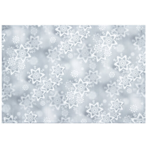 Csillagok karácsonyi abrosz, ezüst, 120 x 140 cm