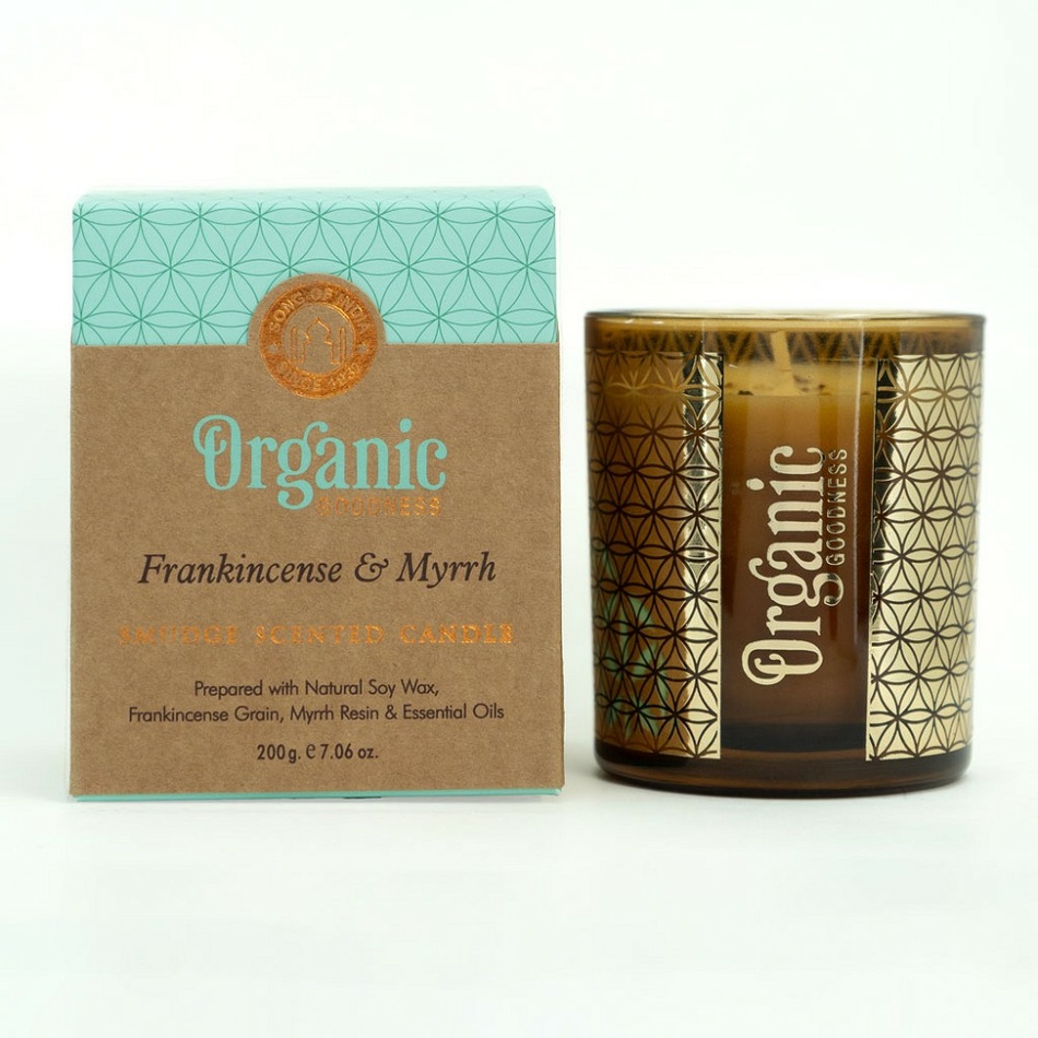 Bio Frankincense & Myrrh 200 g üvegbenaranyfóliával