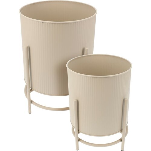 Set de suporturi metalice pentru flori Celano bej,2 buc.