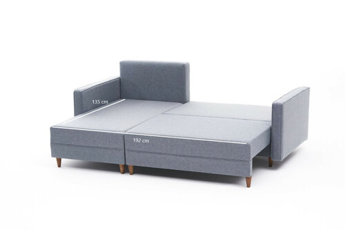 Narożna rozkładana sofa Aydam Left Blue