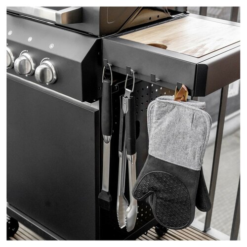 Wenko Магнітна вішалка на 4 гачки Ima, чорна