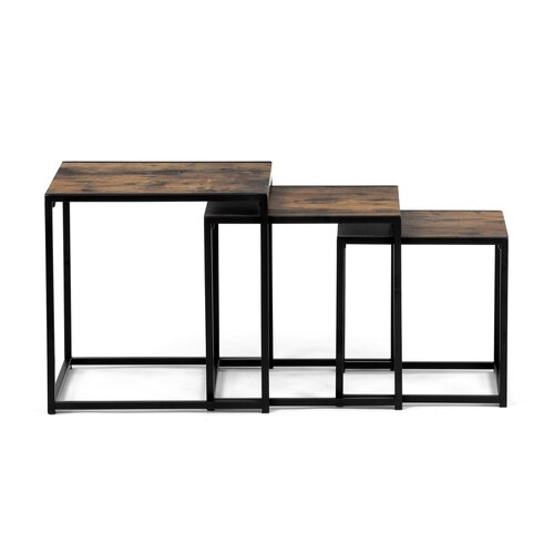 Set de măsuțe de conferință, lemn vechi, 3 bucăți