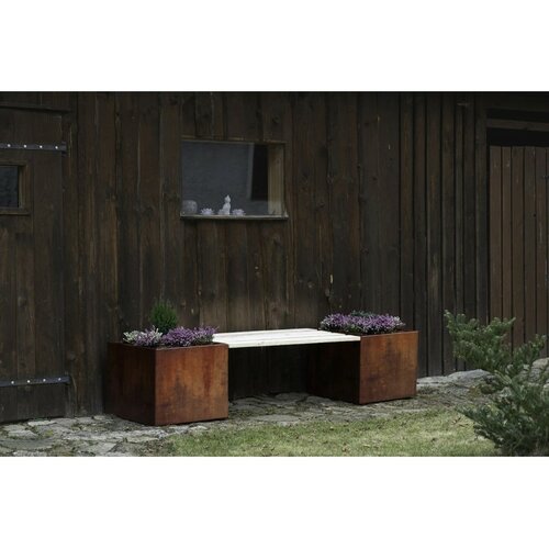 Cube Donica ogrodowa 60 x 60 x 50 cm, corten CORGARDEN 1001