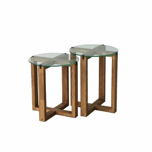 Komplet stranskih mizic Amalfi Walnut, 2 kos