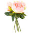 Mű pünkösdi rózsa csokor, világosrózsaszín, 24 cm