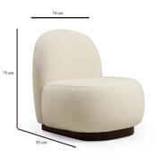 Scaun Tina Bouclet White