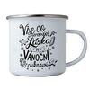 Bohemia Gifts Weihnachtliche Emaille-Tasse - Liebe und Weihnachten, 350 ml